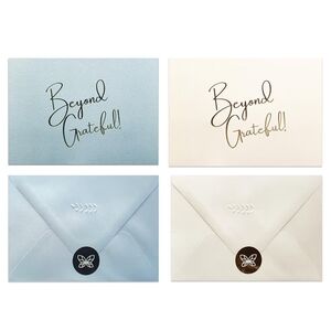 Set Of 50 'Beyond Grateful' Thank You Cards With Envelopes - NIB - Stationery